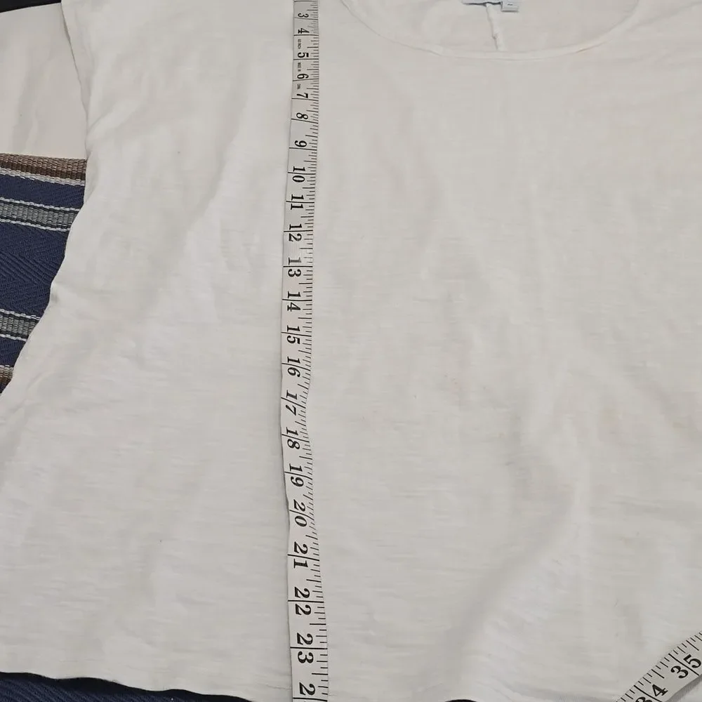 fresh produce White Scoop Neck‎ Short Sleeve Tee OS